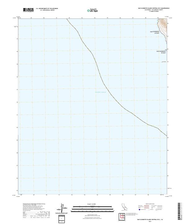 USGS Topographic Map – San Clemente Island Central OE S