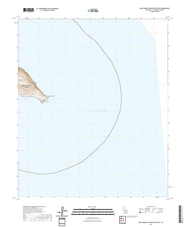 USGS Topographic Map – San Clemente Island South OE E