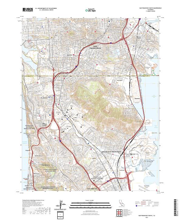 USGS Topographic Map – San Francisco South