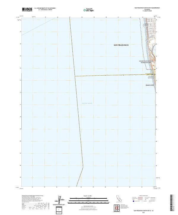 USGS Topographic Map – San Francisco South OE W