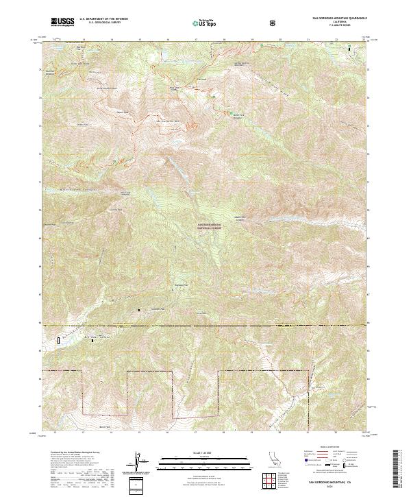 USGS Topographic Map – San Gorgonio Mountain
