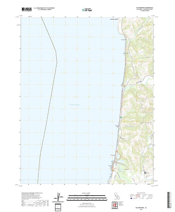 USGS Topographic Map – San Gregorio