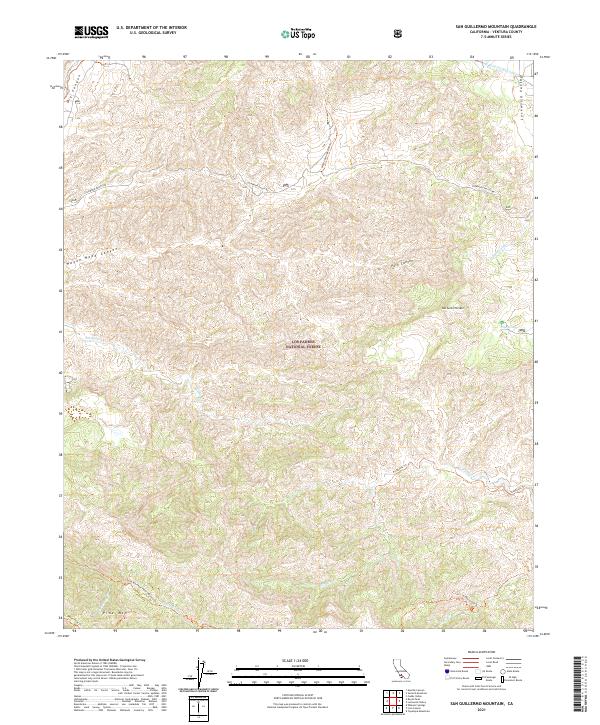 USGS Topographic Map – San Guillermo Mountain