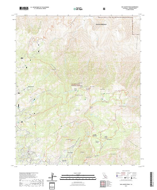 USGS Topographic Map – San Jacinto Peak