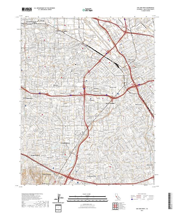 USGS Topographic Map – San Jose West