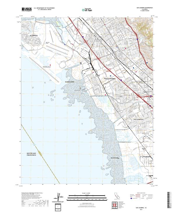 USGS Topographic Map – San Leandro