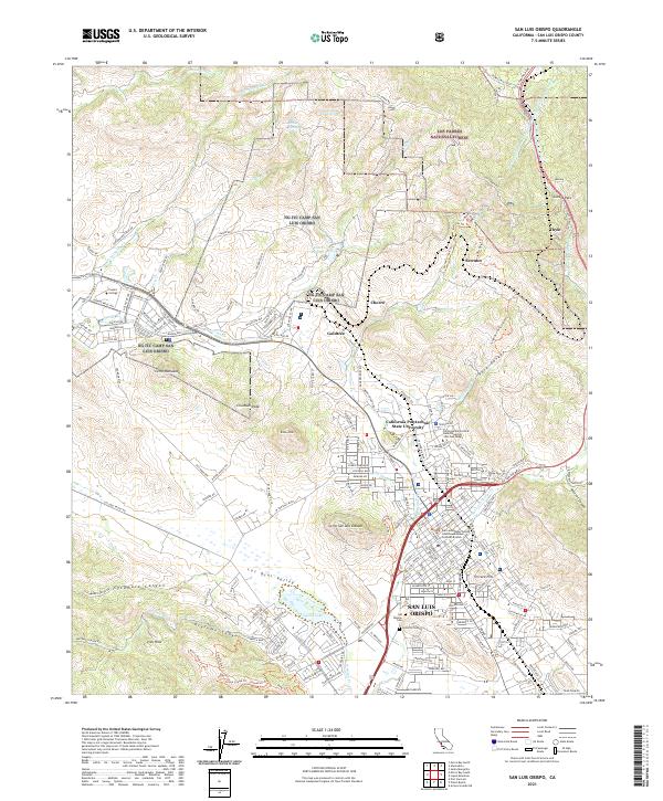 USGS Topographic Map – San Luis Obispo