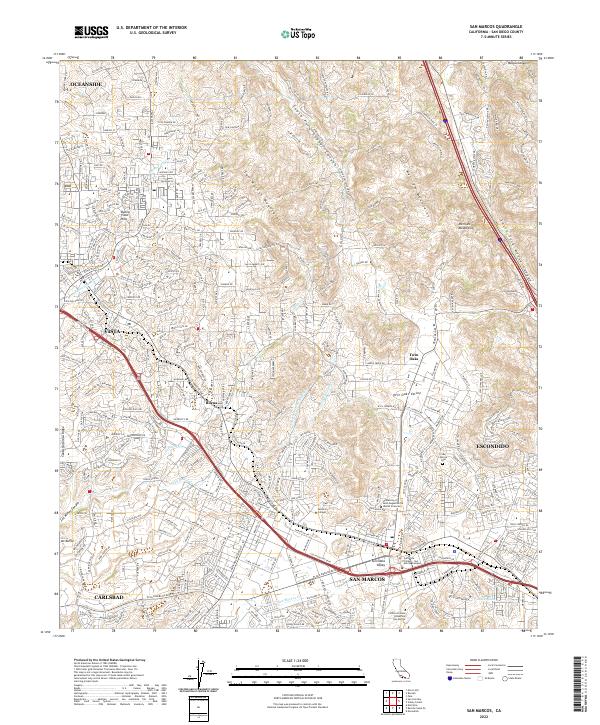 USGS Topographic Map – San Marcos