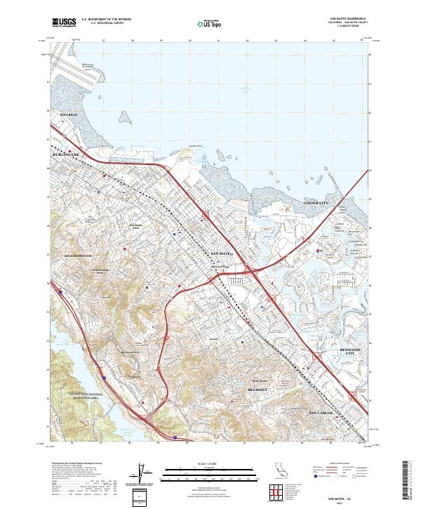 USGS Topographic Map – San Mateo
