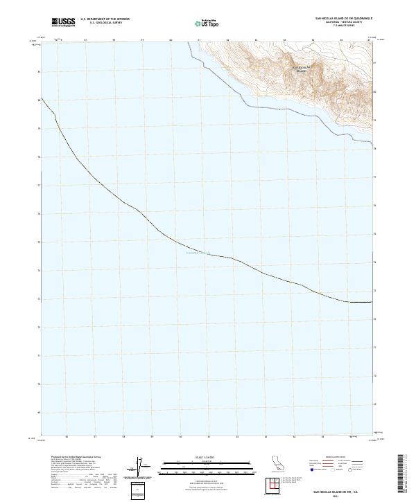 USGS Topographic Map – San Nicolas Island OE SW