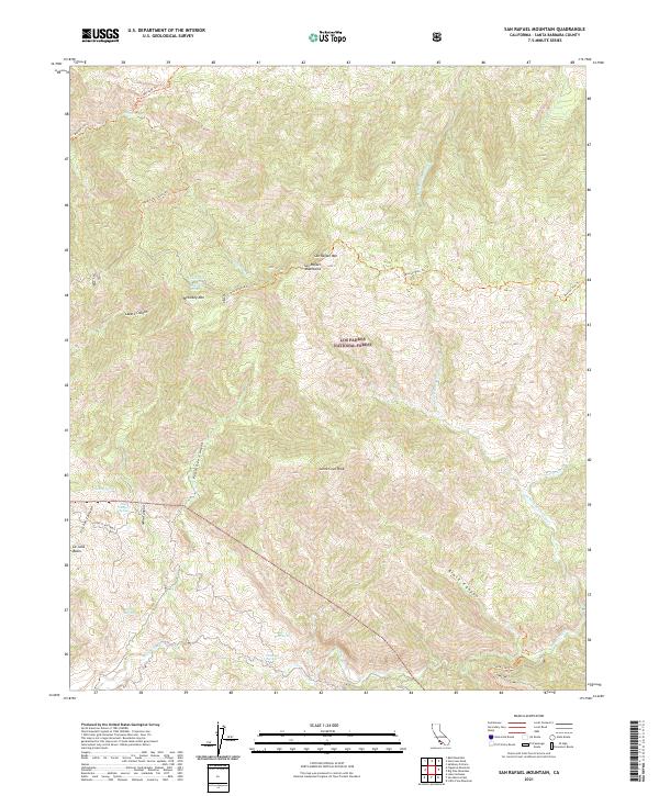 USGS Topographic Map – San Rafael Mountain
