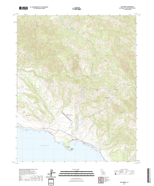 USGS Topographic Map – San Simeon