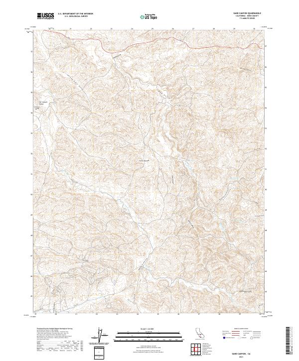 USGS Topographic Map – Sand Canyon