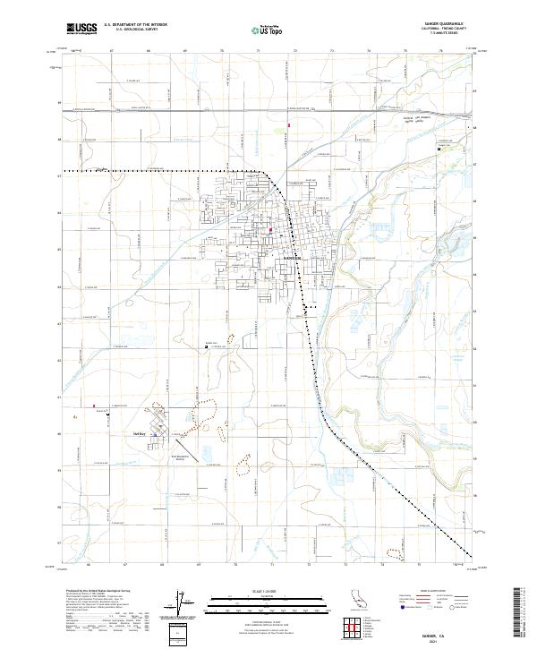 USGS Topographic Map – Sanger