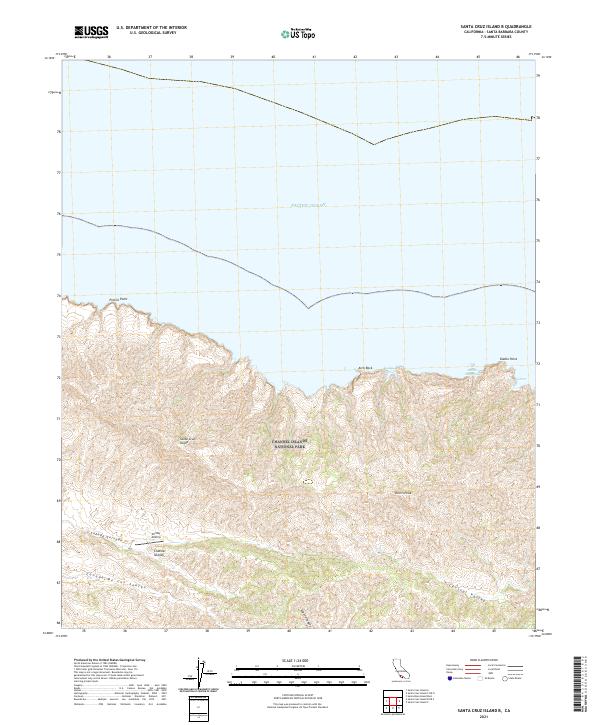 USGS Topographic Map – Santa Cruz Island B