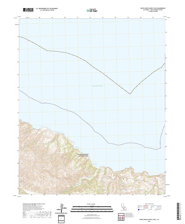 USGS Topographic Map – Santa Cruz Island C OE N