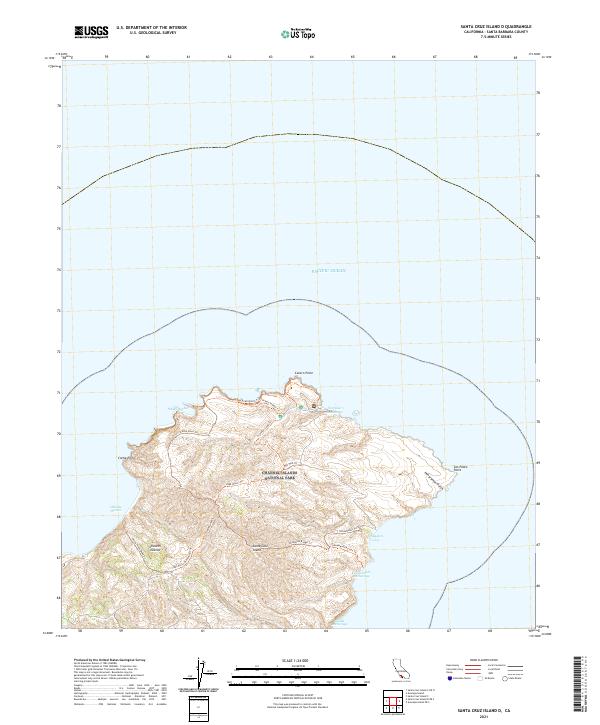 USGS Topographic Map – Santa Cruz Island D