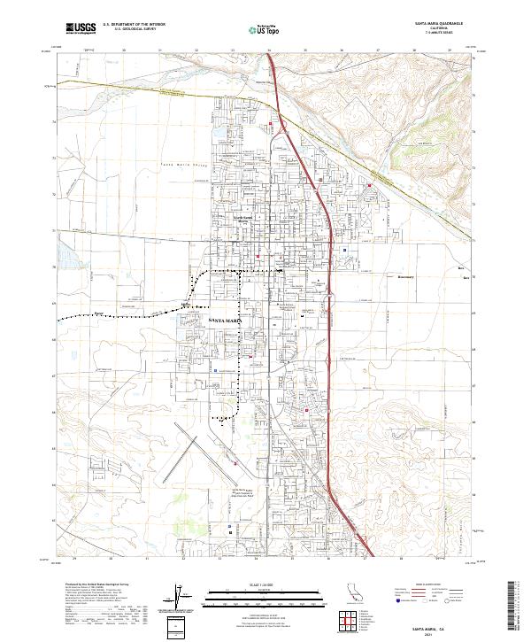 USGS Topographic Map – Santa Maria