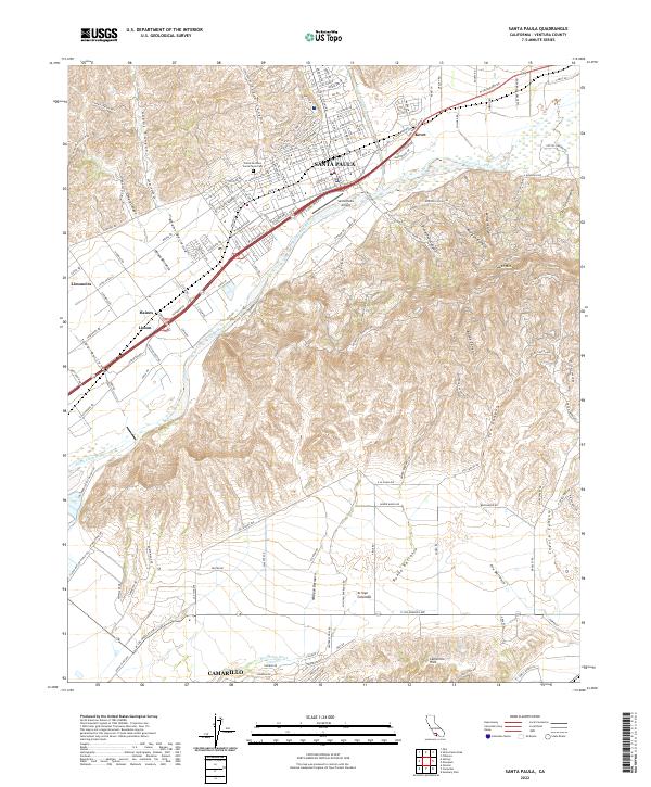 USGS Topographic Map – Santa Paula