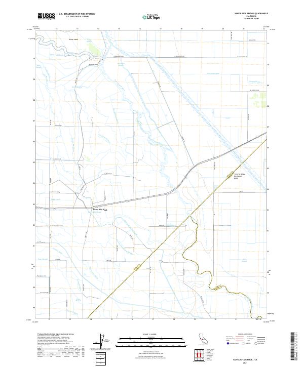USGS Topographic Map – Santa Rita Bridge
