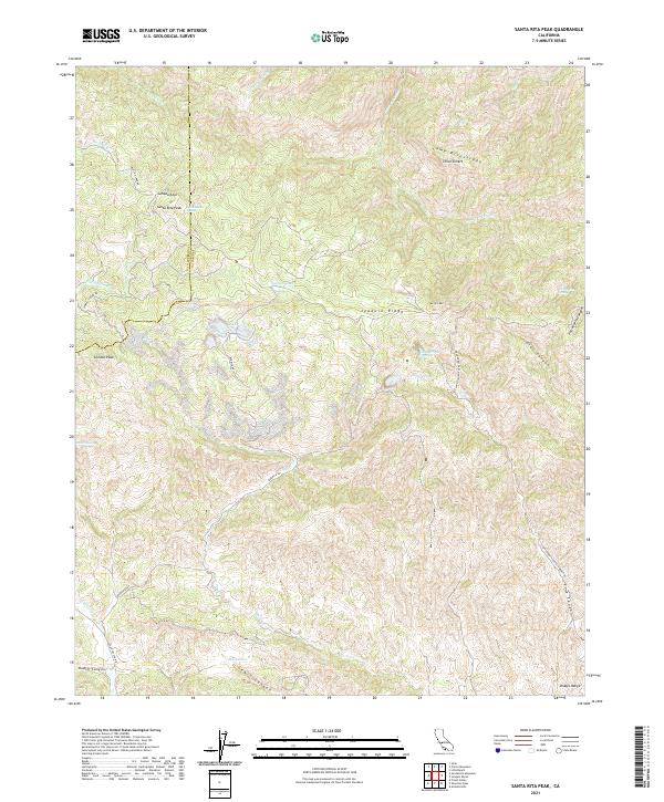 USGS Topographic Map – Santa Rita Peak