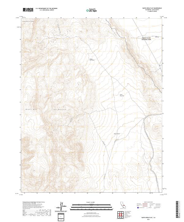 USGS Topographic Map – Santa Rosa Flat