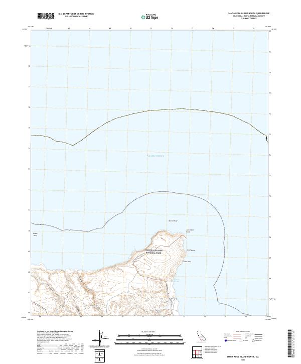 USGS Topographic Map – Santa Rosa Island North