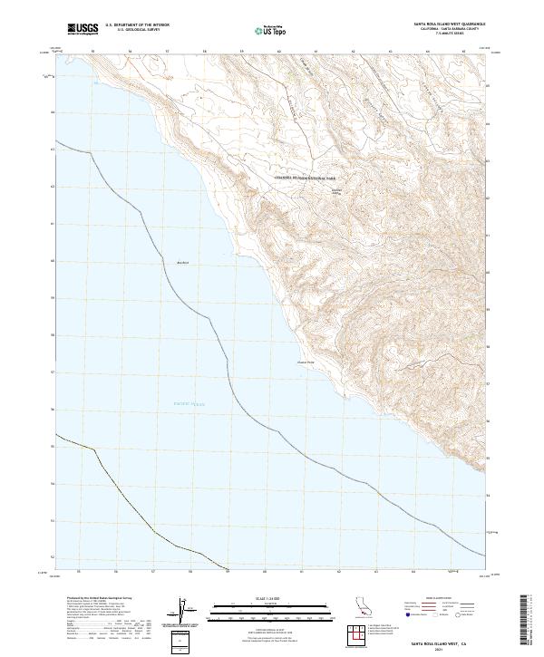 USGS Topographic Map – Santa Rosa Island West