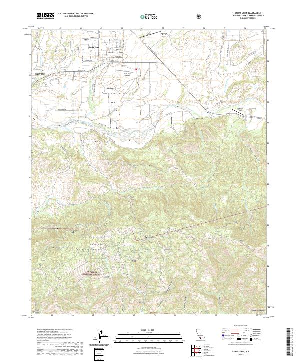 USGS Topographic Map – Santa Ynez