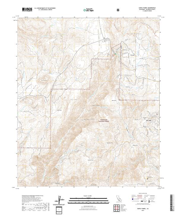 USGS Topographic Map – Santa Ysabel