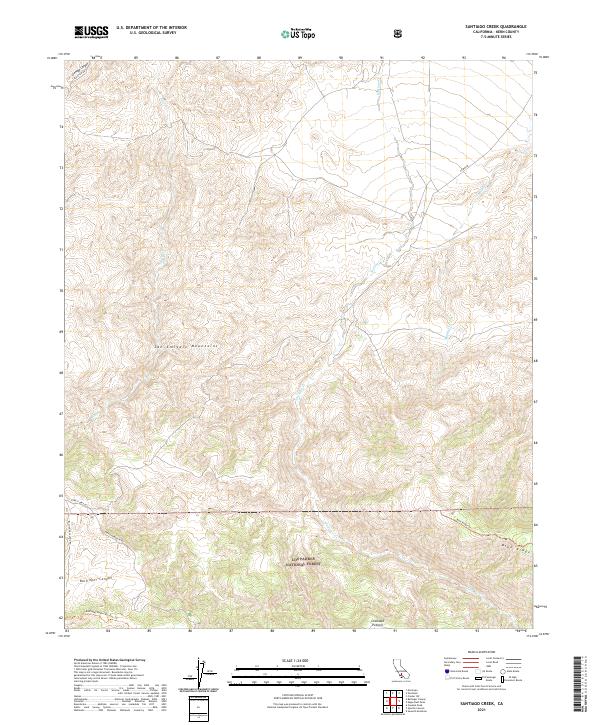 USGS Topographic Map – Santiago Creek
