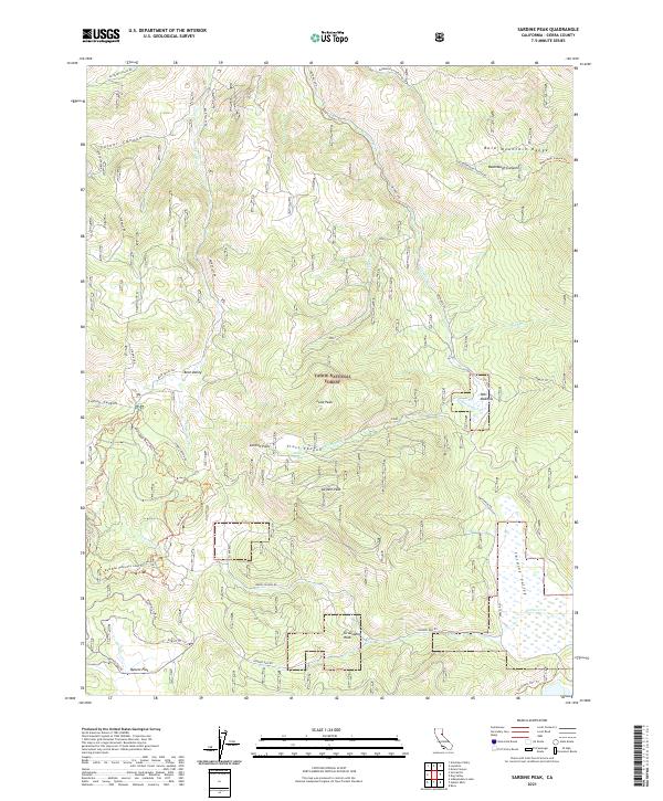 USGS Topographic Map – Sardine Peak