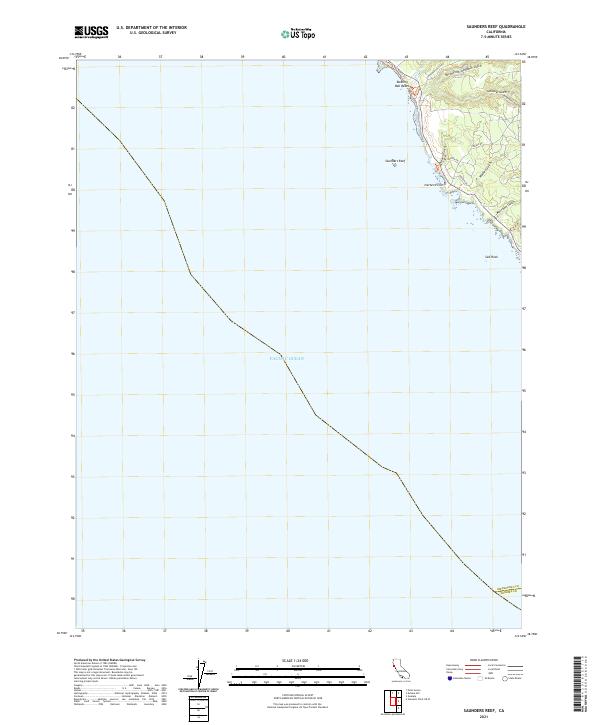 USGS Topographic Map – Saunders Reef