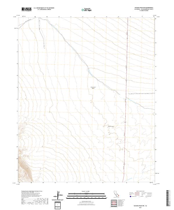 2021 Map of Savahia Peak NW, 2021 Print