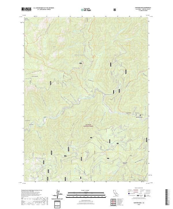 USGS Topographic Map – Sawyers Bar