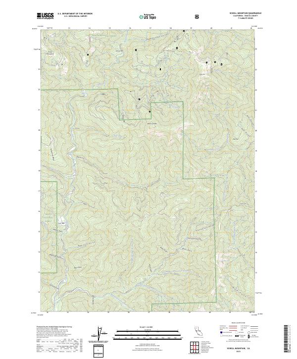 USGS Topographic Map – Schell Mountain