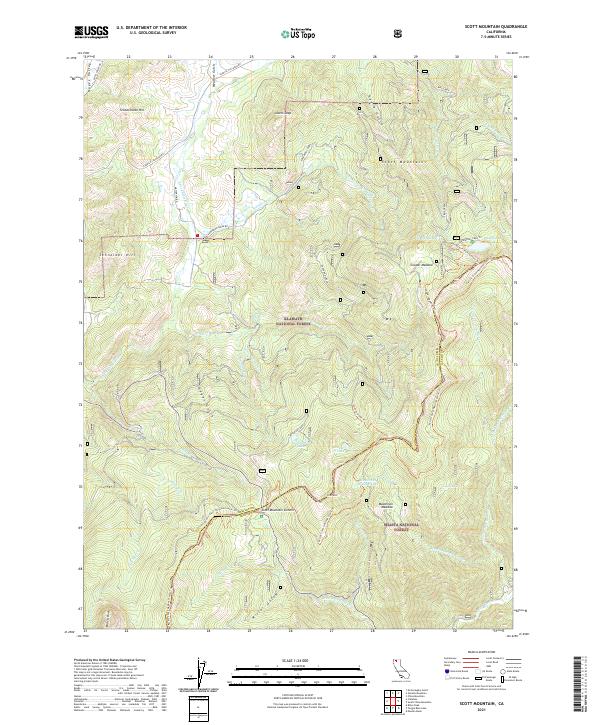 USGS Topographic Map – Scott Mountain