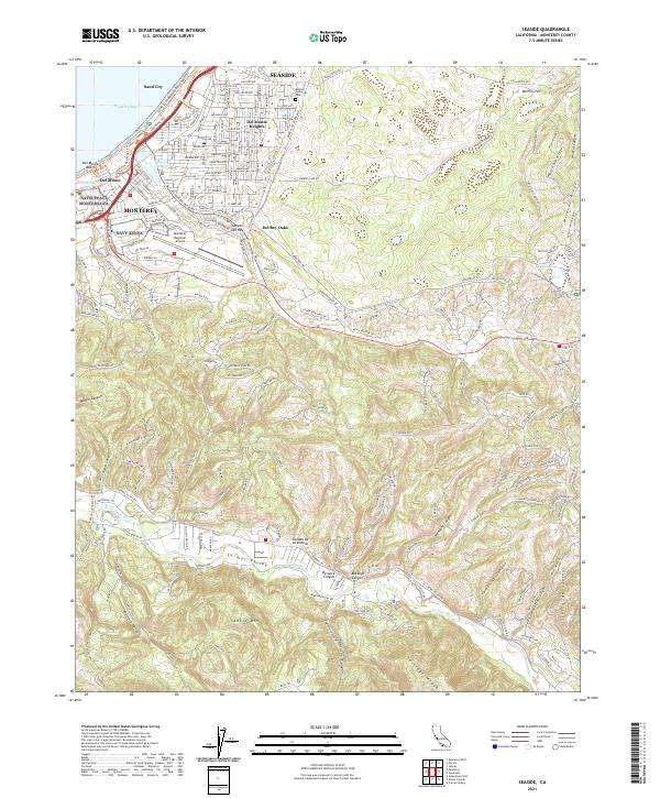 USGS Topographic Map – Seaside