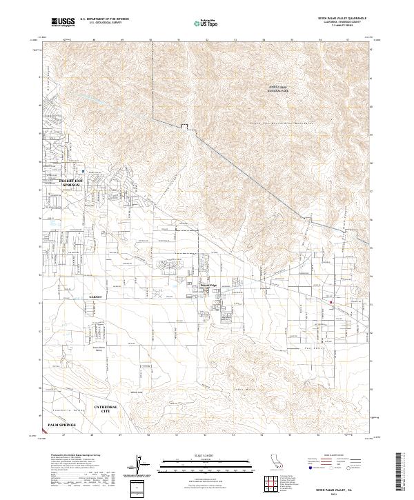 USGS Topographic Map – Seven Palms Valley