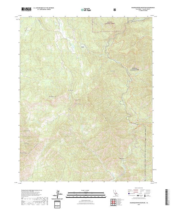 USGS Topographic Map – Shadequarter Mountain