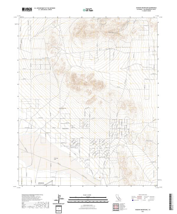 USGS Topographic Map – Shadow Mountains