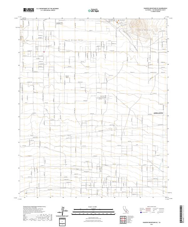 USGS Topographic Map – Shadow Mountains SE