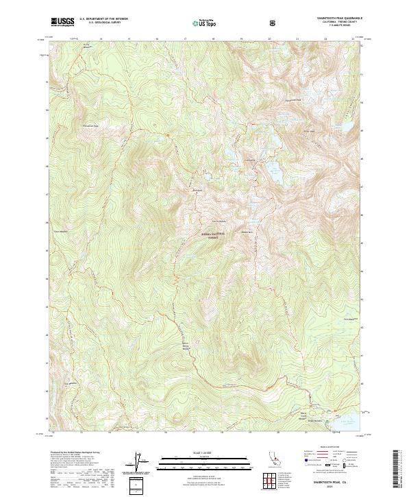 USGS Topographic Map – Sharktooth Peak