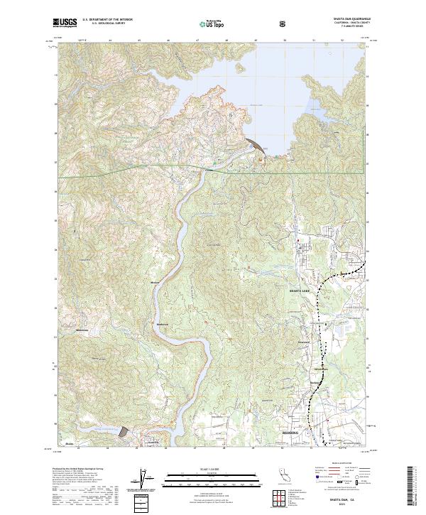 USGS Topographic Map – Shasta Dam