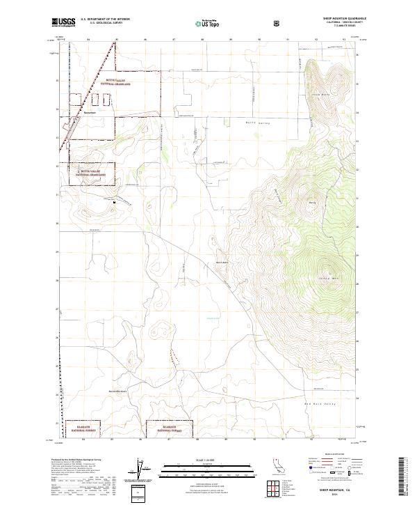 USGS Topographic Map – Sheep Mountain