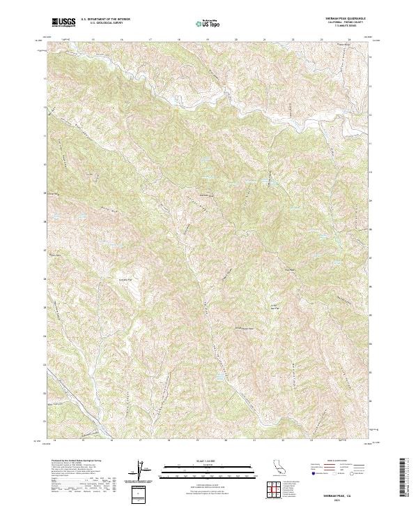 USGS Topographic Map – Sherman Peak