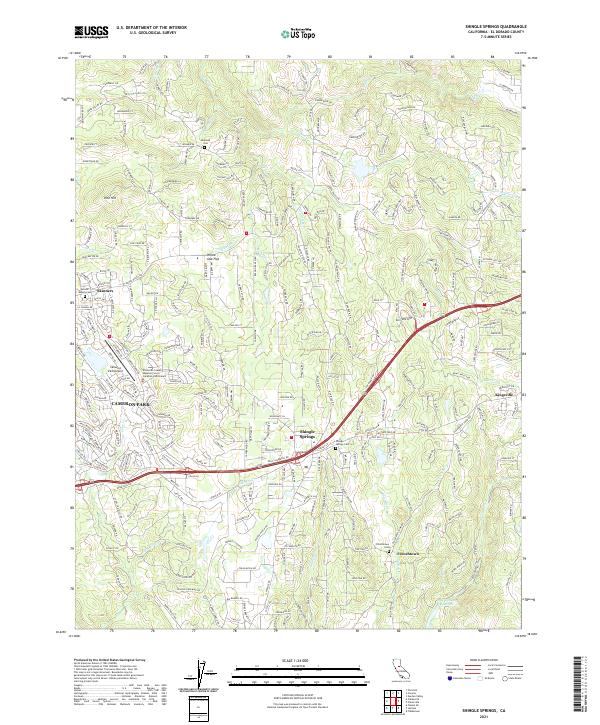 USGS Topographic Map – Shingle Springs