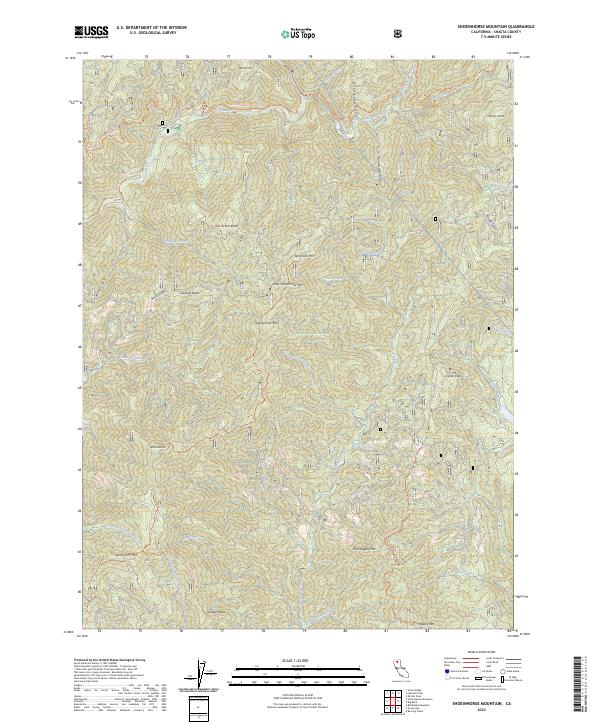 USGS Topographic Map – Shoeinhorse Mountain