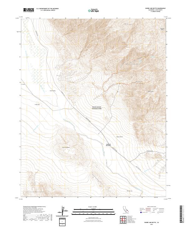 USGS Topographic Map – Shore Line Butte