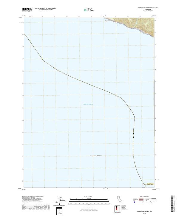 USGS Topographic Map – Shubrick Peak OE S